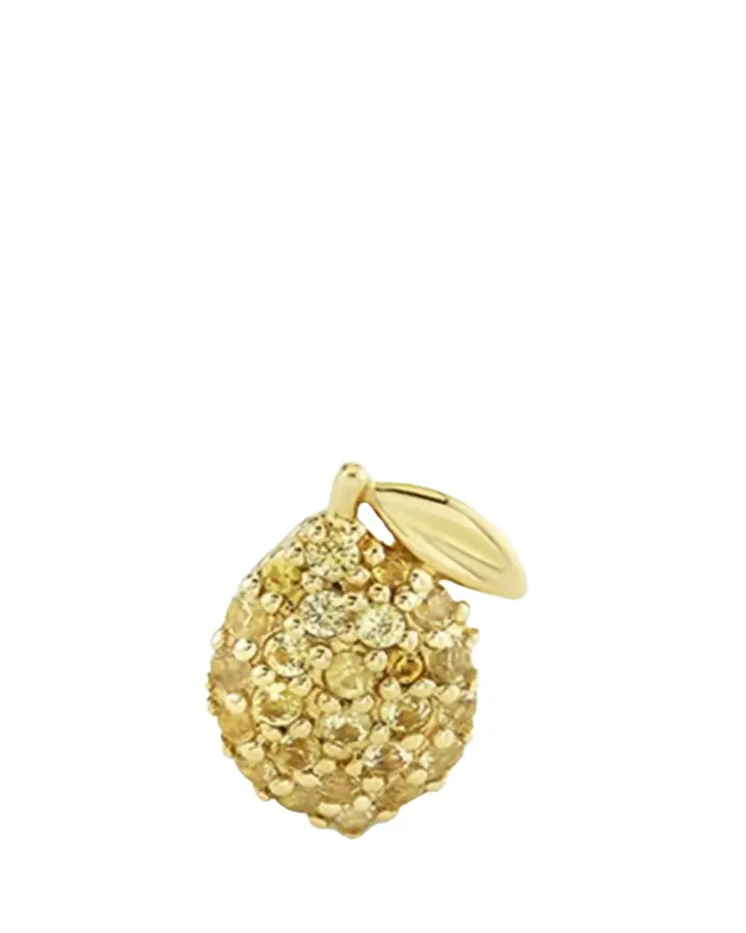 Sydney Evan 14K Yellow Sapphire Lemon Stud Earring, Single (Left)