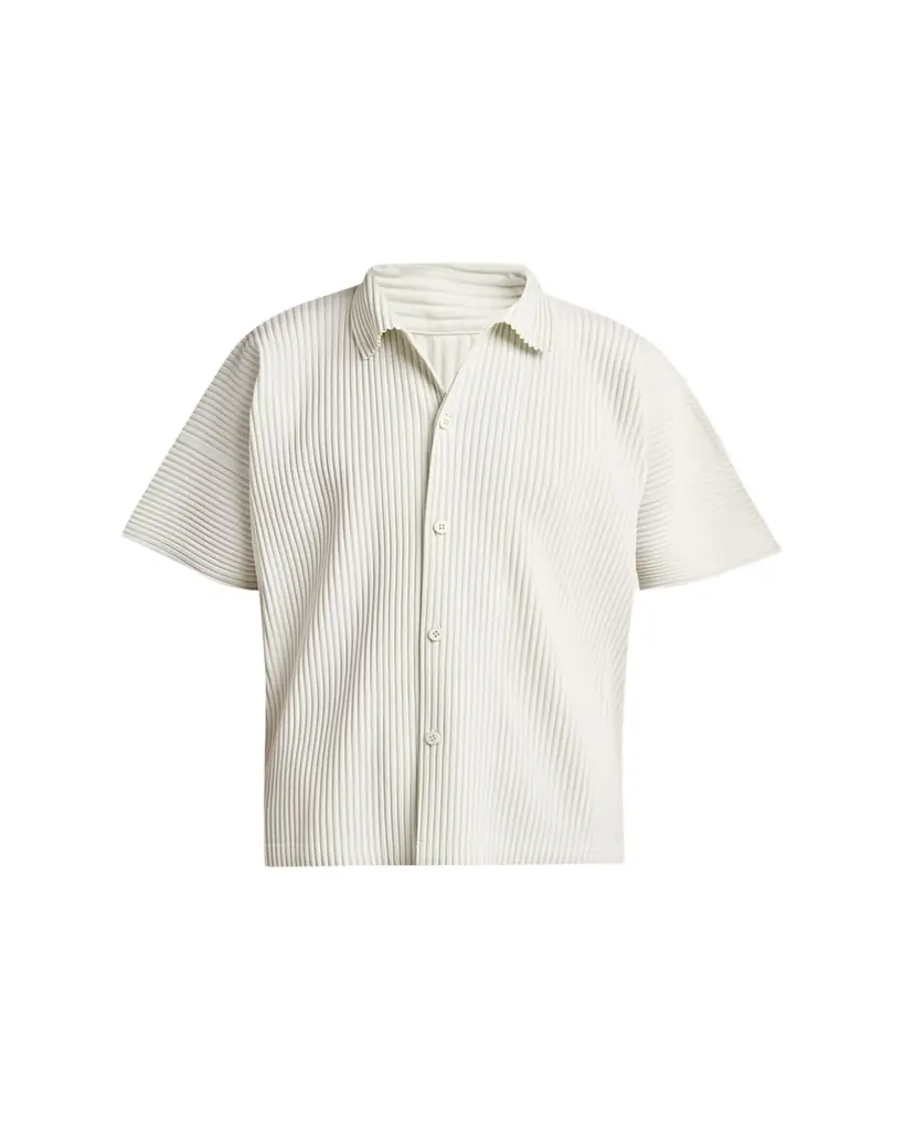Homme Plisse Issey Miyake Men's Monthly Colors July Pleated Short-Sleeve Shirt