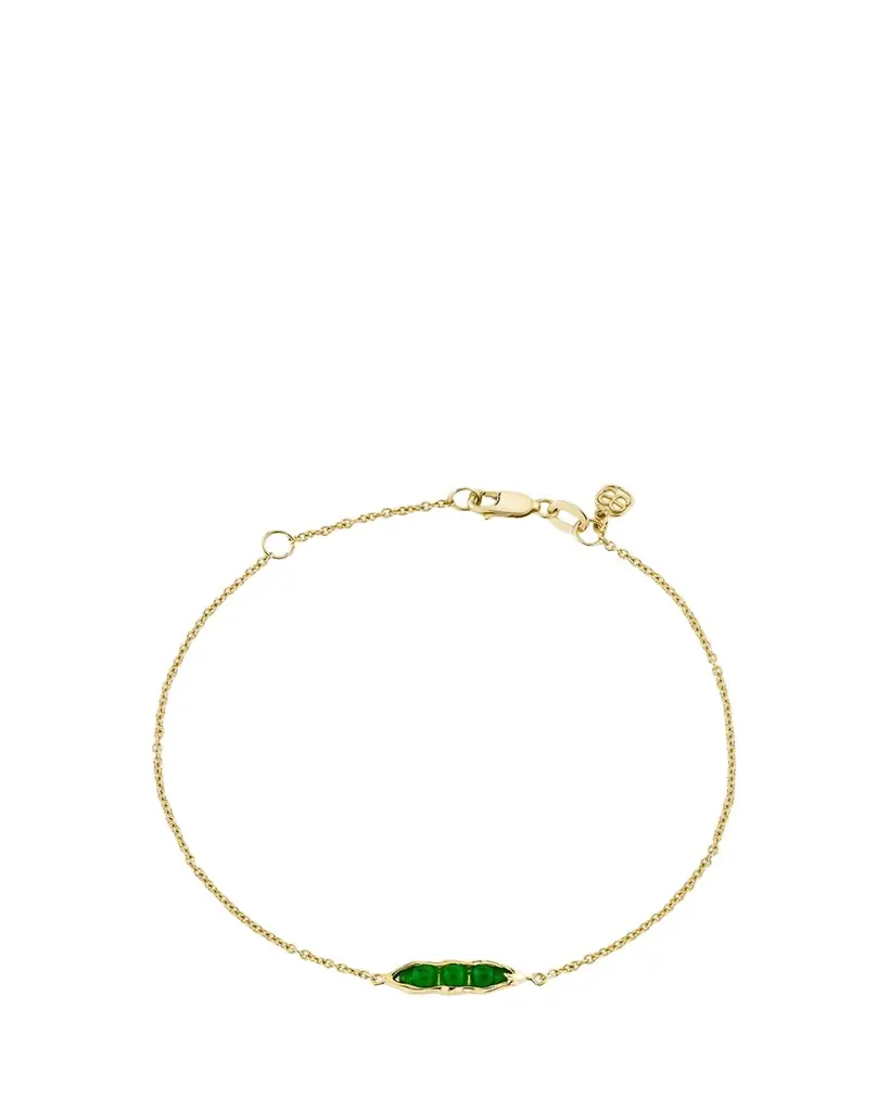 Sydney Evan 14K Pea Pod Fixed Bracelet