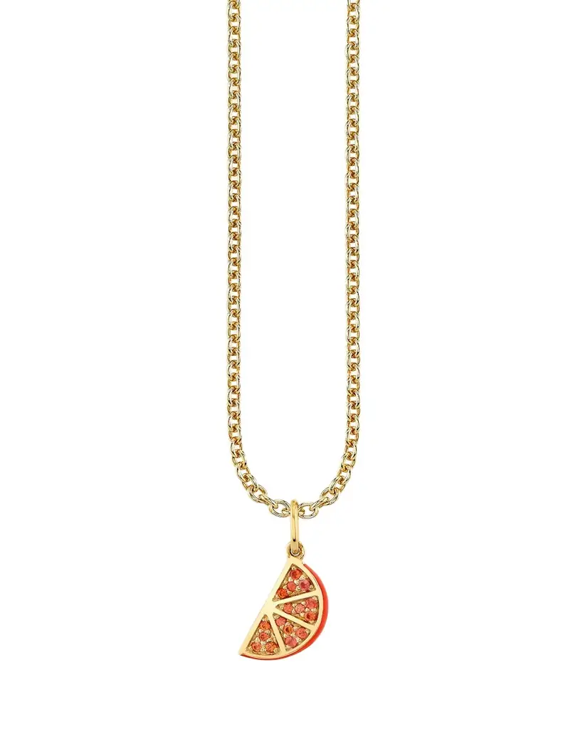 Sydney Evan 14K Yellow Gold Orange Slice Pendant Necklace