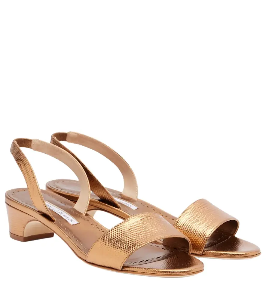 Manolo Blahnik Patopia leather slingback sandals