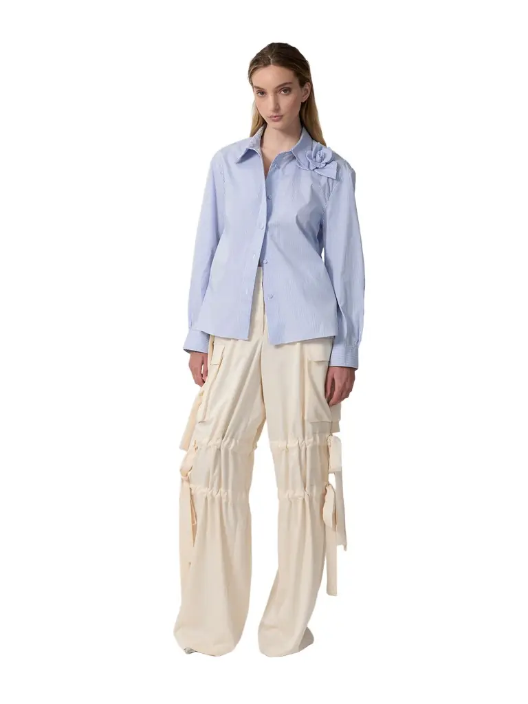 Aknvas The Flor shirt in sky blue pinstripe