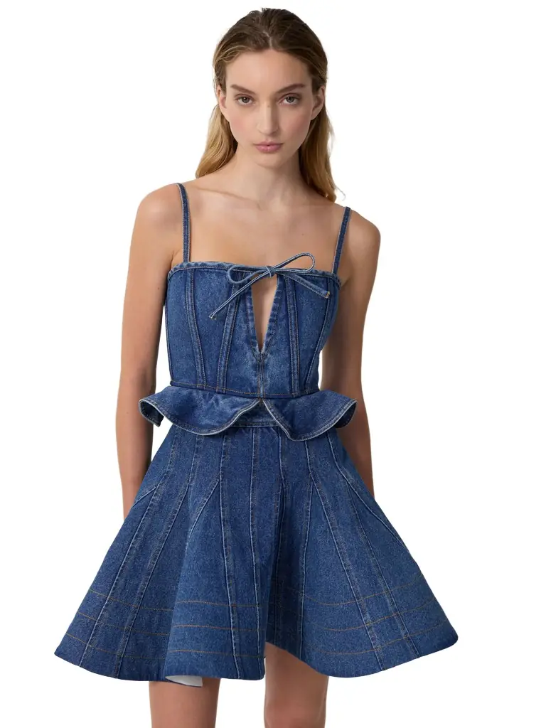 Aknvas The Kalle skirt in deep blue