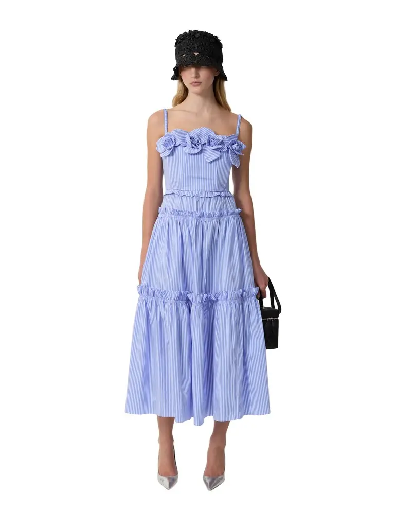 Aknvas The Rach dress in poplin stripe
