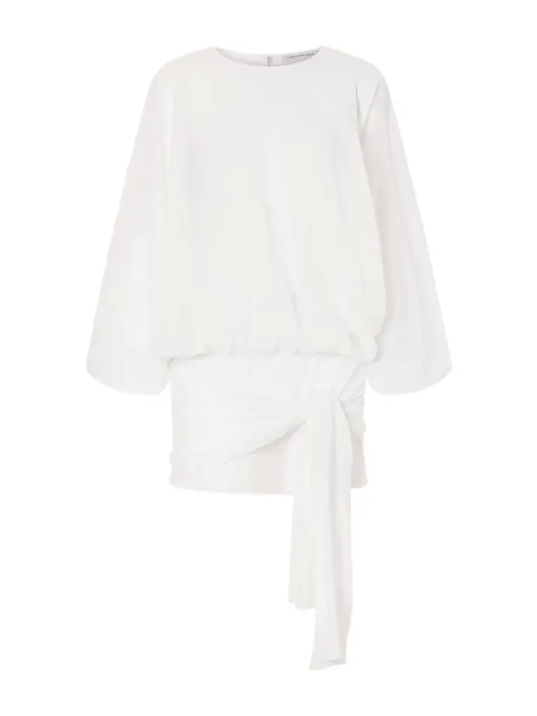Christopher Esber Porto Tie-detailed Gathered Cotton-voile Mini Dress