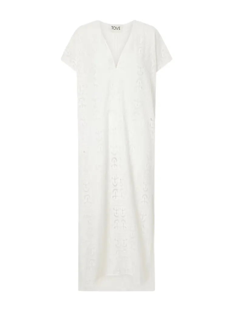 Tove Yuna Embroidered Cotton-blend Midi Dress
