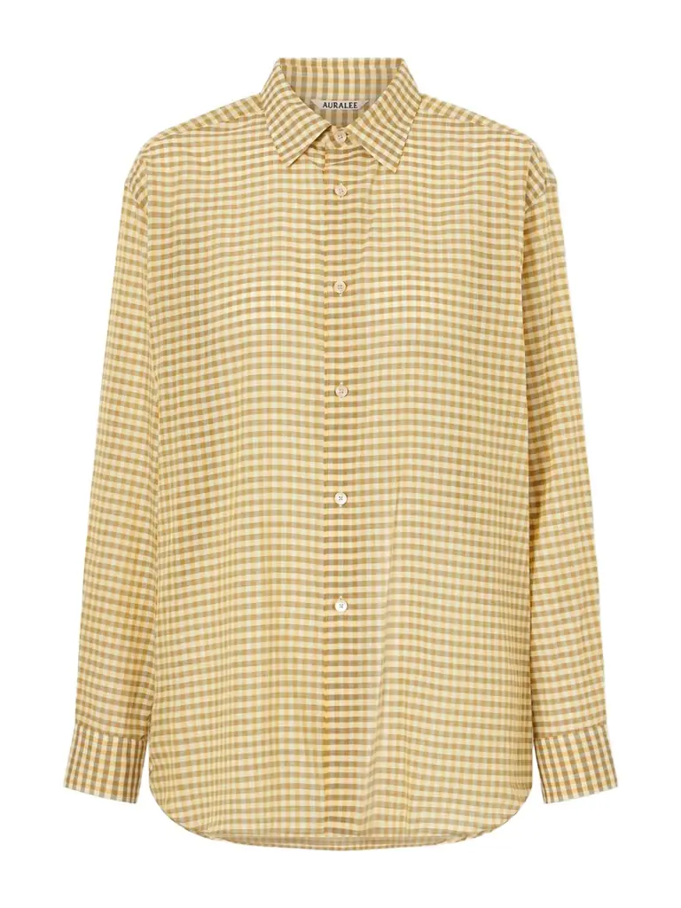 Auralee Check Cotton Shirt