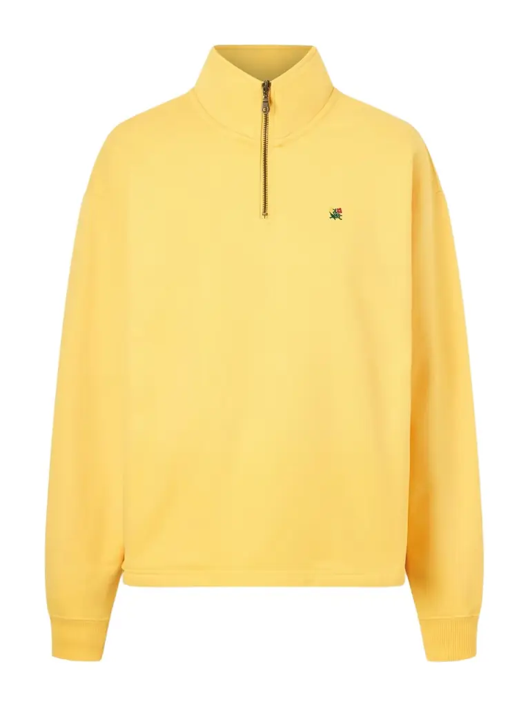 Aimé Leon Dore Logo-embroidered Cotton-jersey Half-zip Sweatshirt