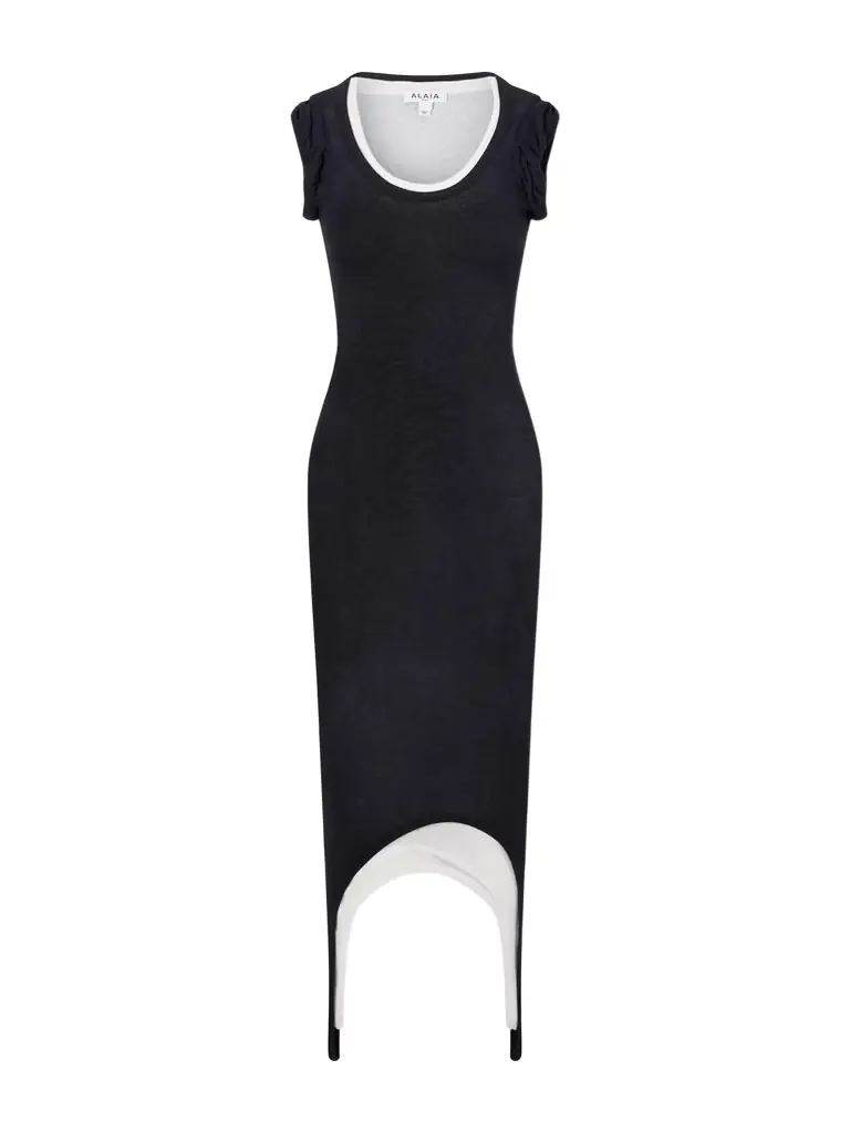 Alaïa Layered Stretch-knit Midi Dress - Women's Clothing
