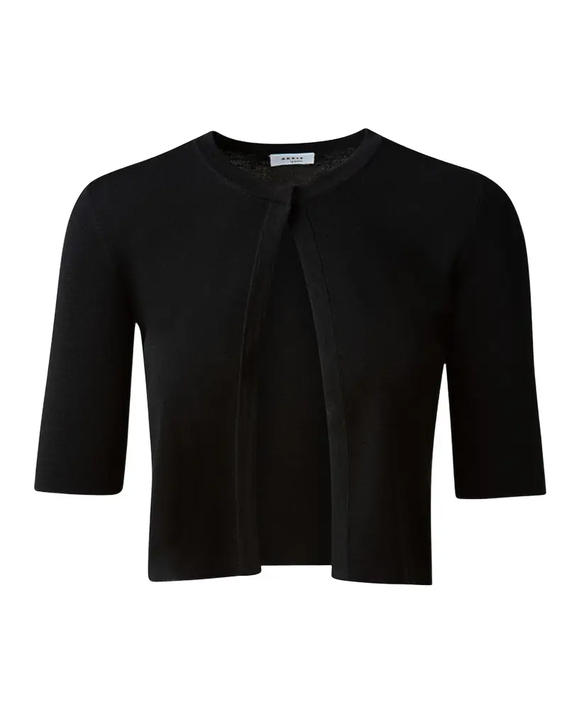 Akris punto Half-Sleeve Short Cardigan