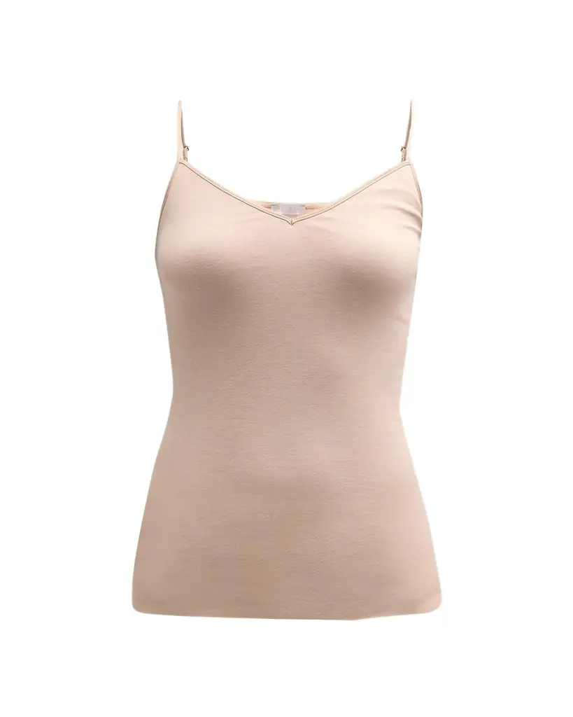 Hanro Seamless Cotton V-Neck Camisole