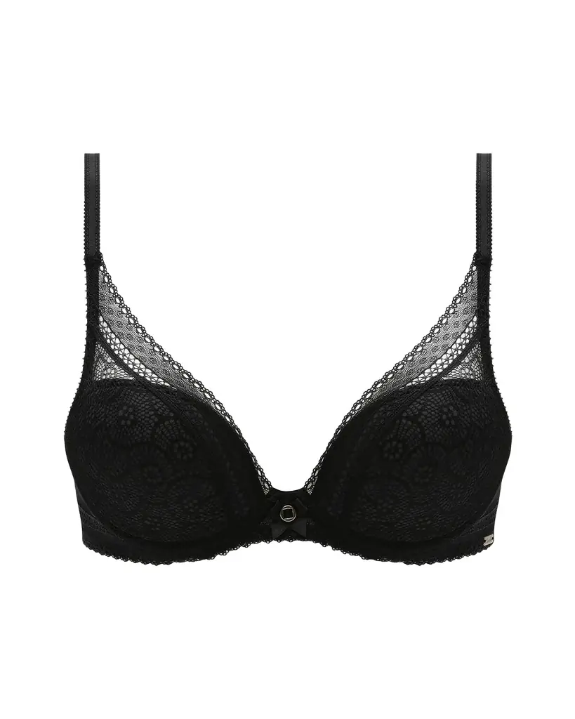 Chantelle Festivite Lace Plunge Bra, Bright Pink