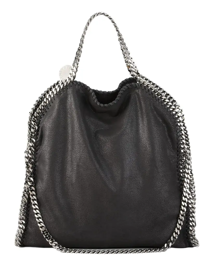 Stella McCartney Falabella Shaggy Deer 3-Chain Tote Bag with Silver Hardware