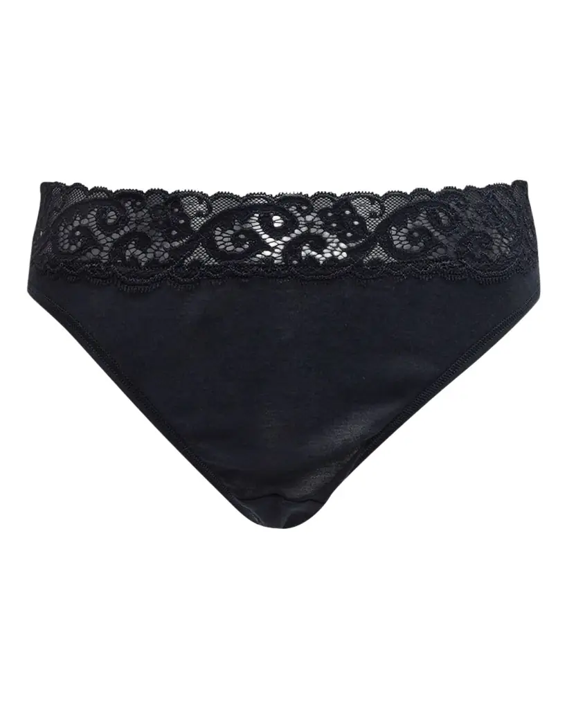 Hanro Moments High-Cut Lace-Trim Briefs