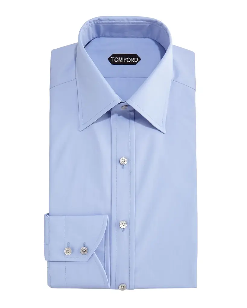 TOM FORD Slim-Fit Classic Dress Shirt, Blue