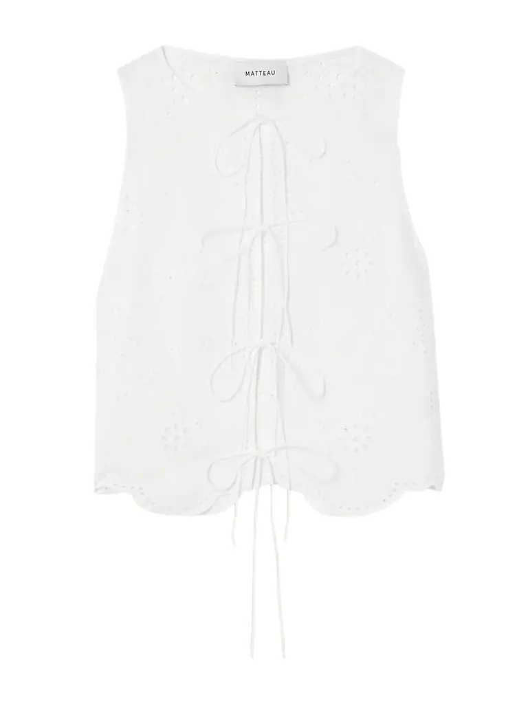 Matteau Scalloped Broderie Anglaise Cotton Top