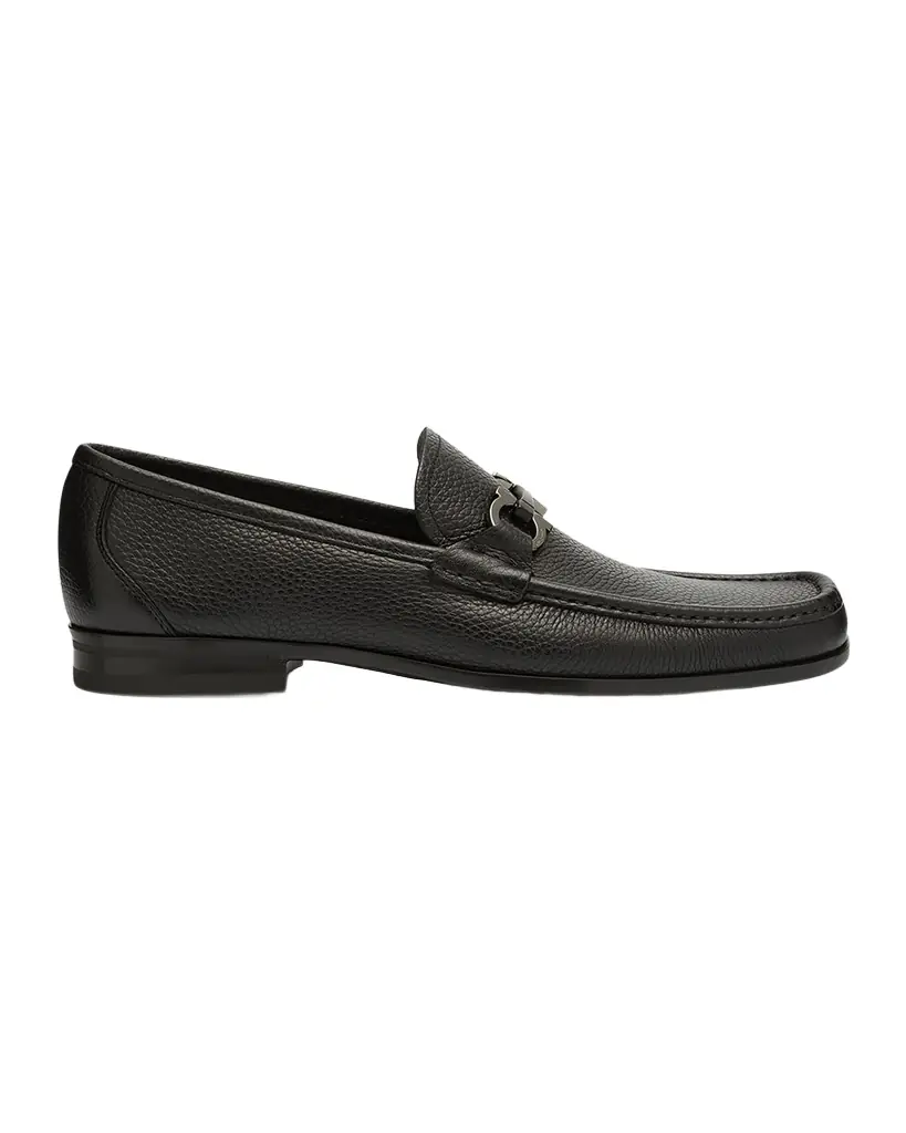 Ferragamo Men 's Grandioso Grained Calfskin Gancini Loafer