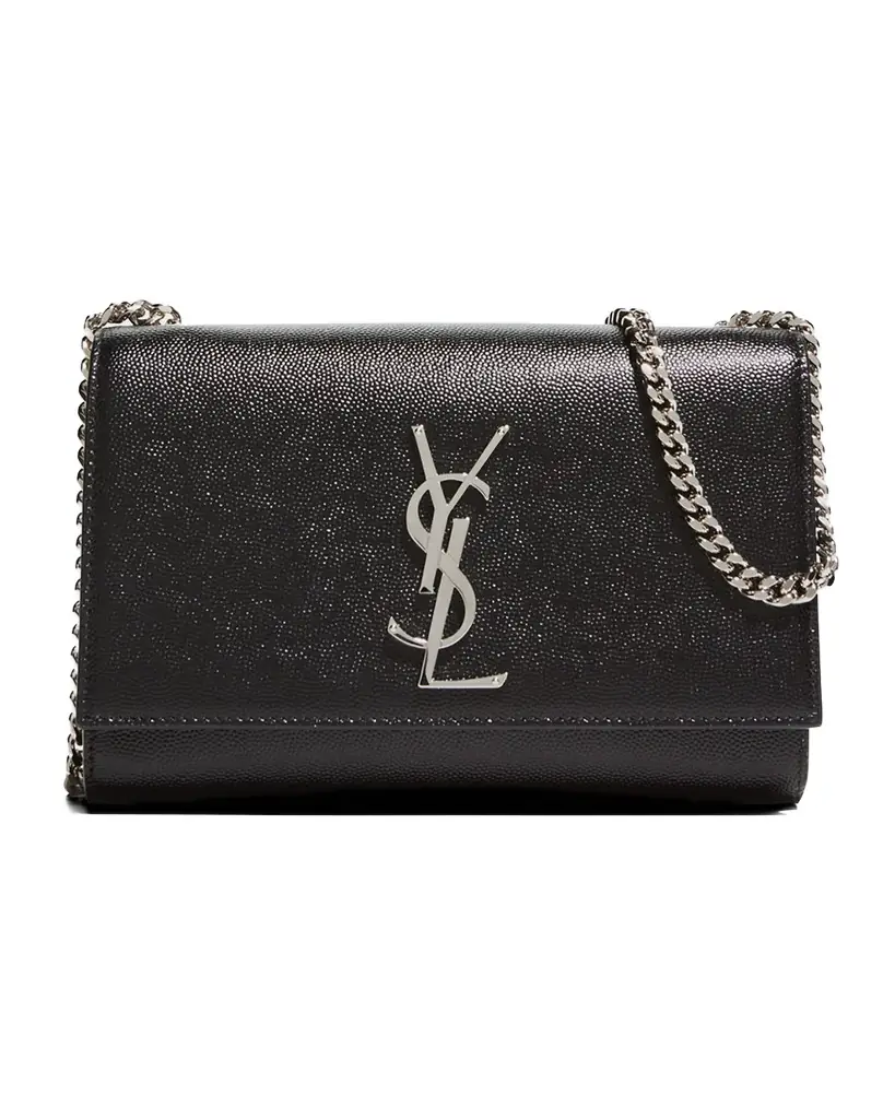 Saint Laurent Kate Small YSL Crossbody Bag in Grained Leather