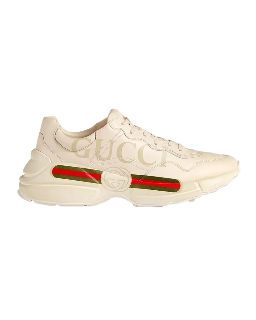 Gucci Men 's Rhyton Retro Logo Sneakers