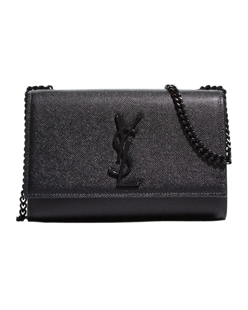 Saint Laurent Kate Small YSL Crossbody Bag in Grained Leather