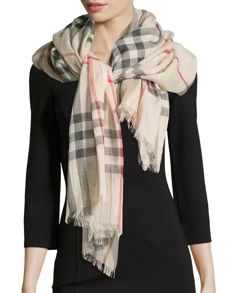 Burberry Giant Check Gauze Scarf