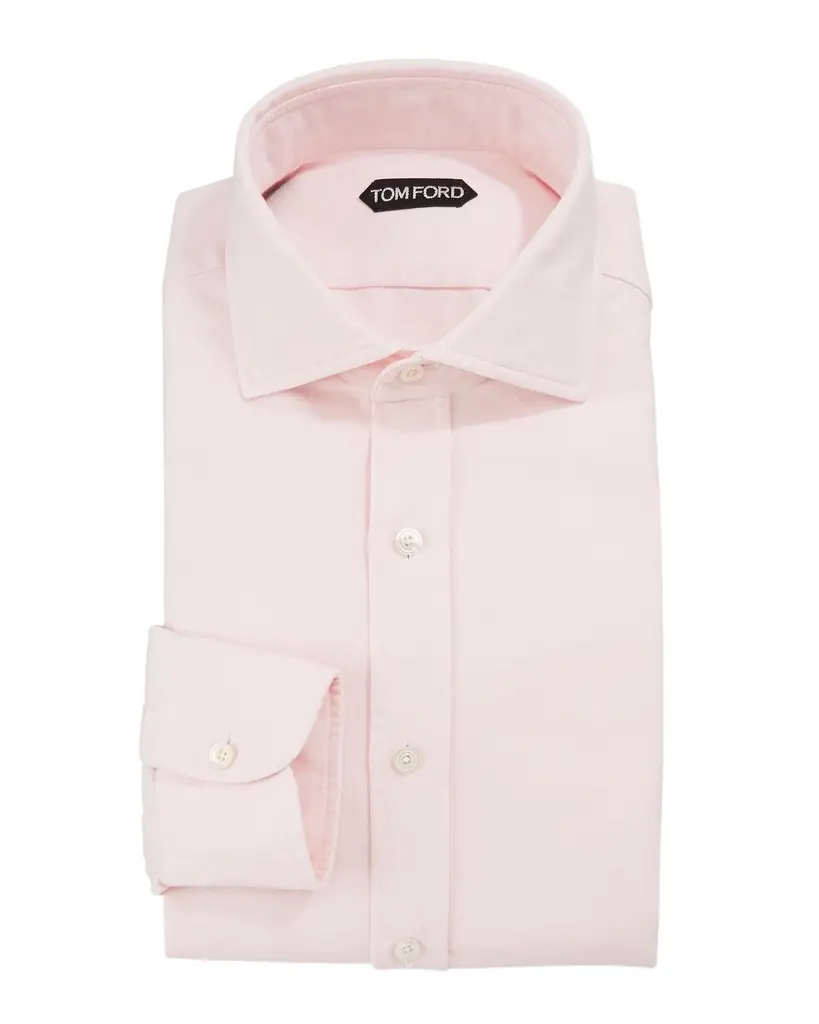 TOM FORD Men 's Long-Sleeve Solid Dress Shirt