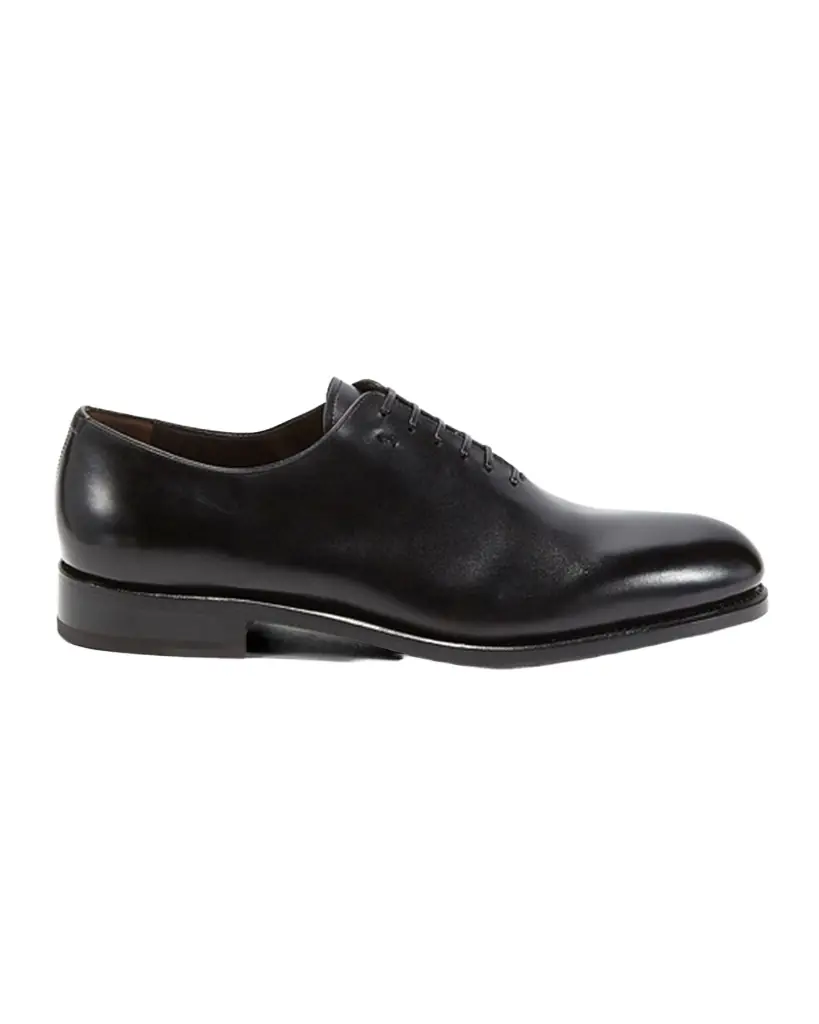 Ferragamo Men 's Angiolo Tramezza Whole-Cut Leather Lace-Up Shoes