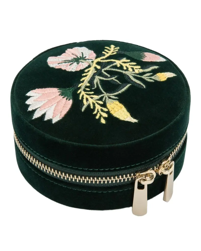 WOLF Zoe Round Travel Jewelry Case