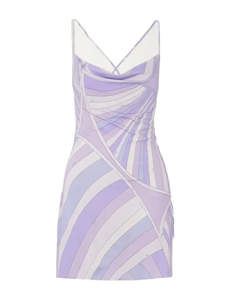 PUCCI Printed Satin-jersey Mini Dress