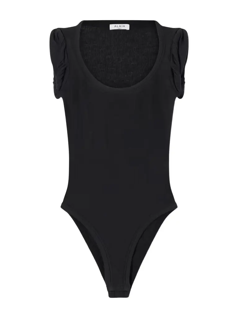 Alaïa Ribbed Modal-blend Jersey Bodysuit