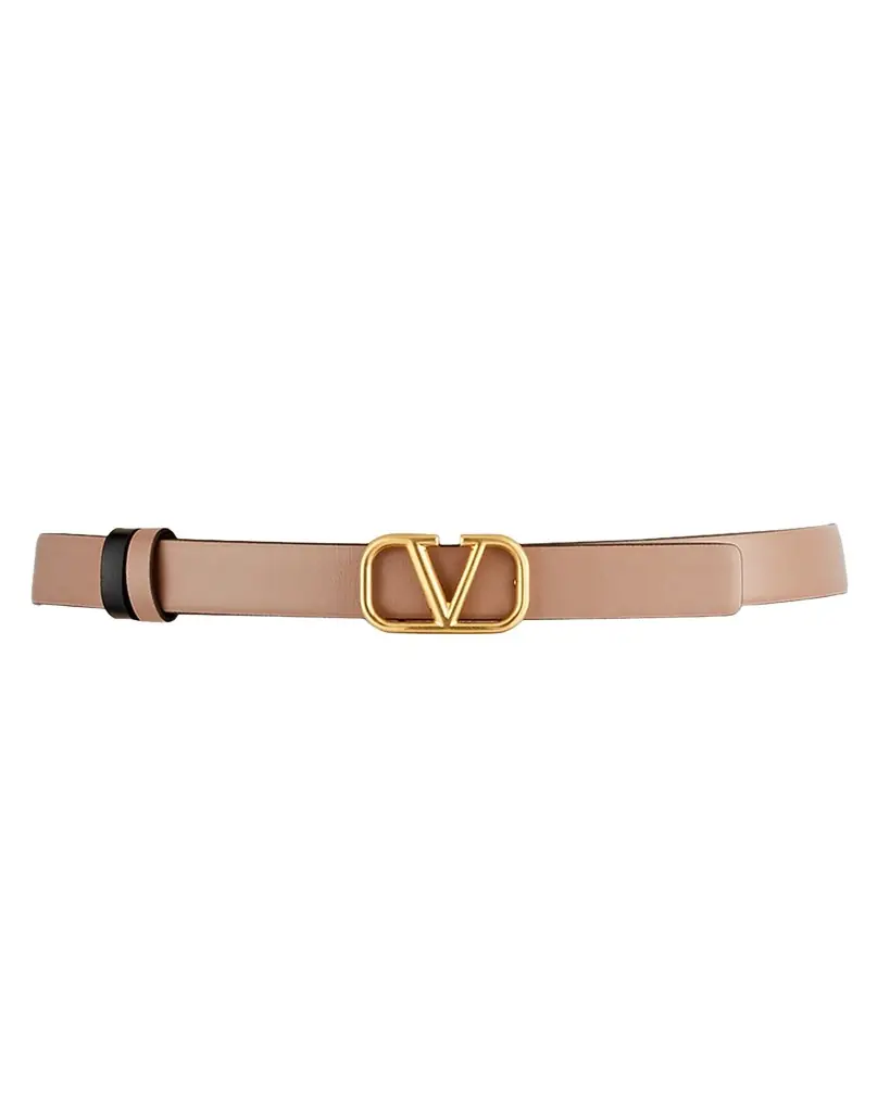 Valentino Garavani VLogo Leather Belt, 20mm