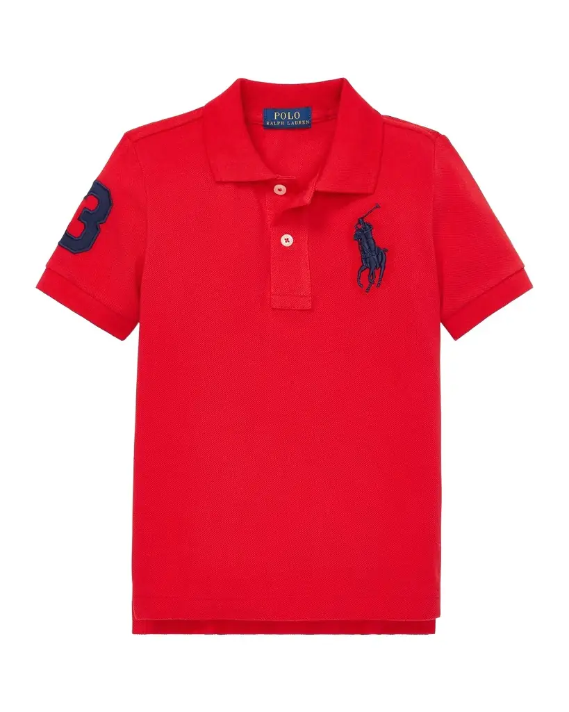 Polo Ralph Lauren Boy 's Big Pony Mesh Knit Polo, Size -7