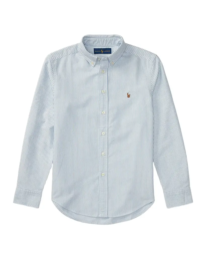 Polo Ralph Lauren Boy 's Cotton Oxford Stripe Sport Shirt