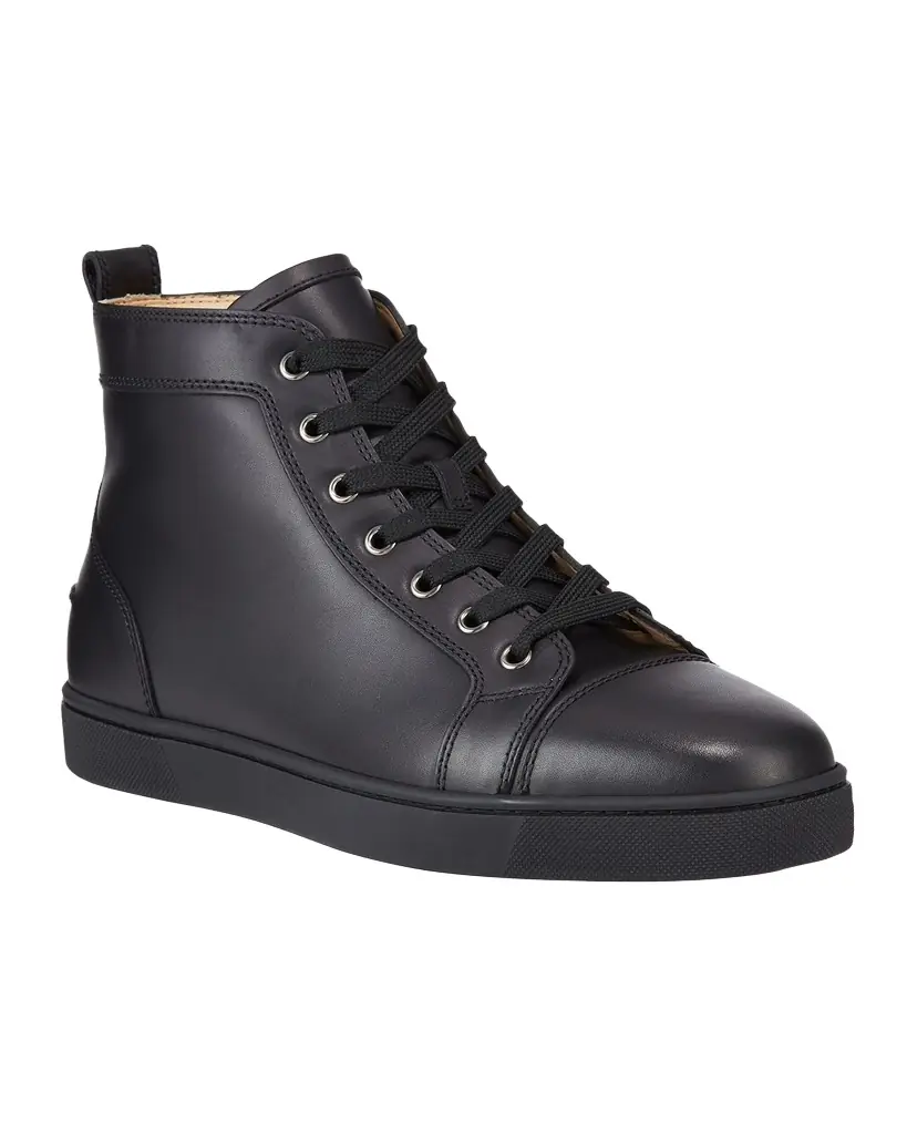 Christian Louboutin Men 's Louis Leather High-Top Sneakers