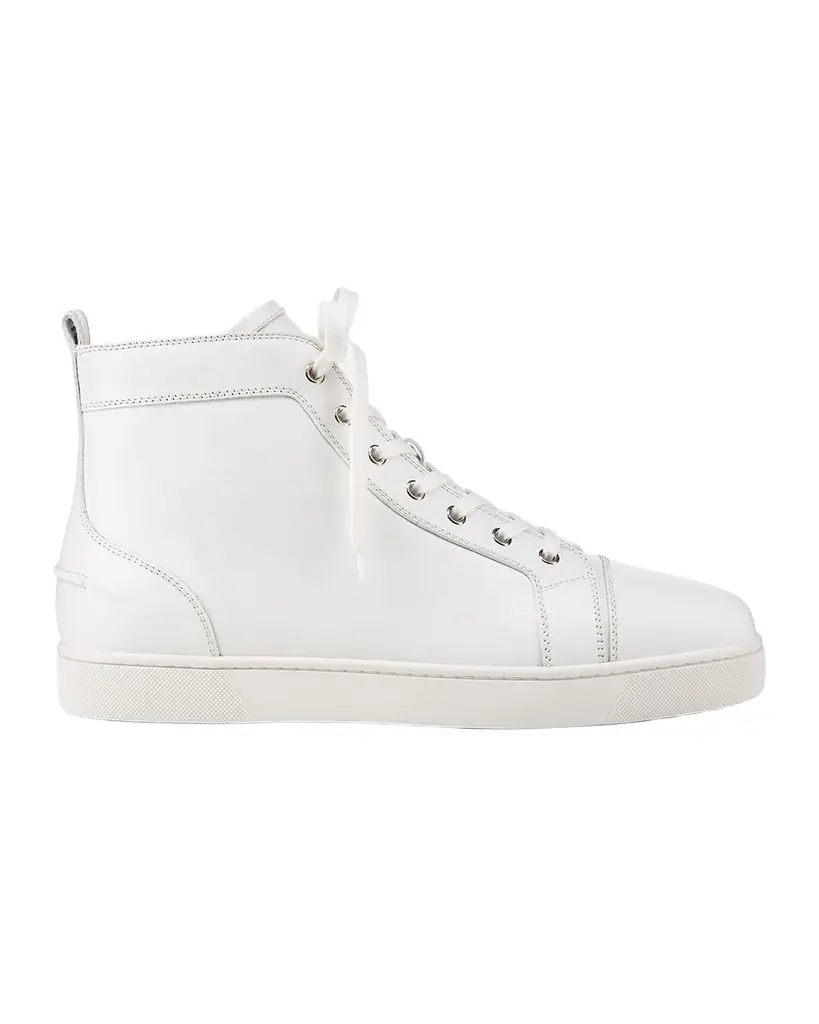 Christian Louboutin Men 's Louis Leather High-Top Sneakers
