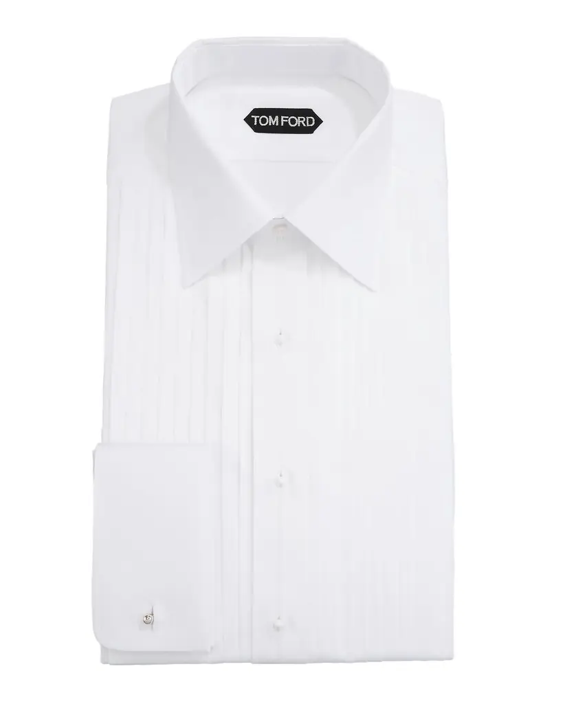 TOM FORD Men 's Plisse Formal Dress Shirt