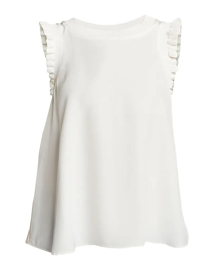 Cinq a Sept Tous Les Jours Lenore Crewneck Sleeveless Silk Top