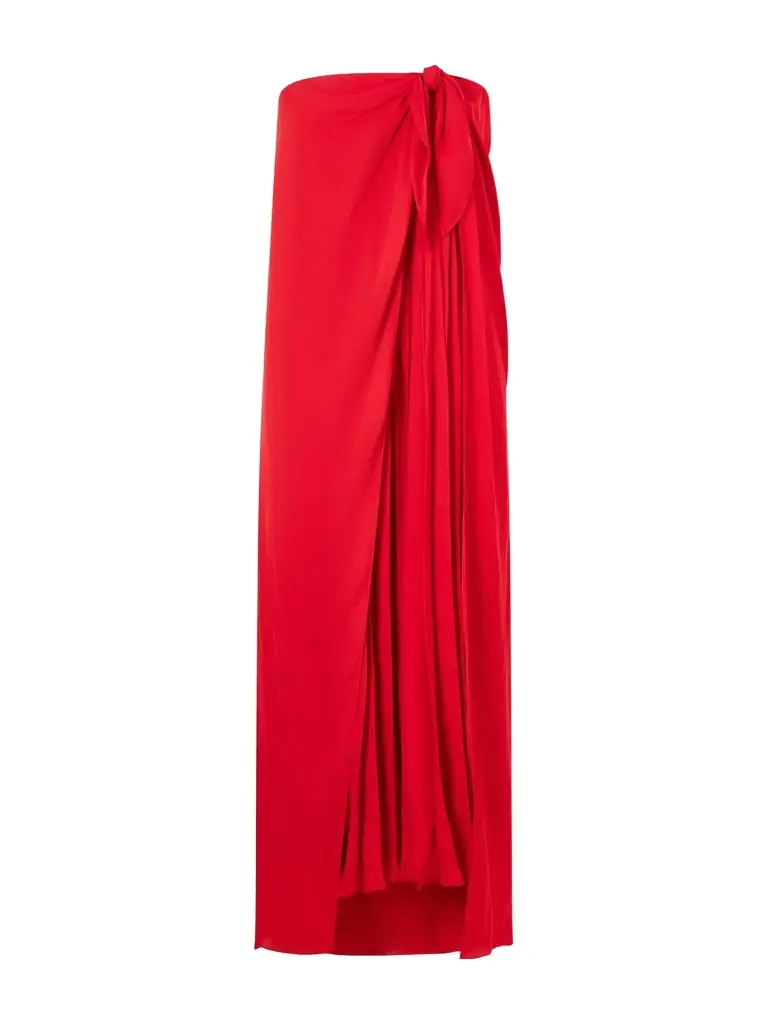 Ralph Lauren Collection Brittani Strapless Wrap-effect Satin Maxi Dress