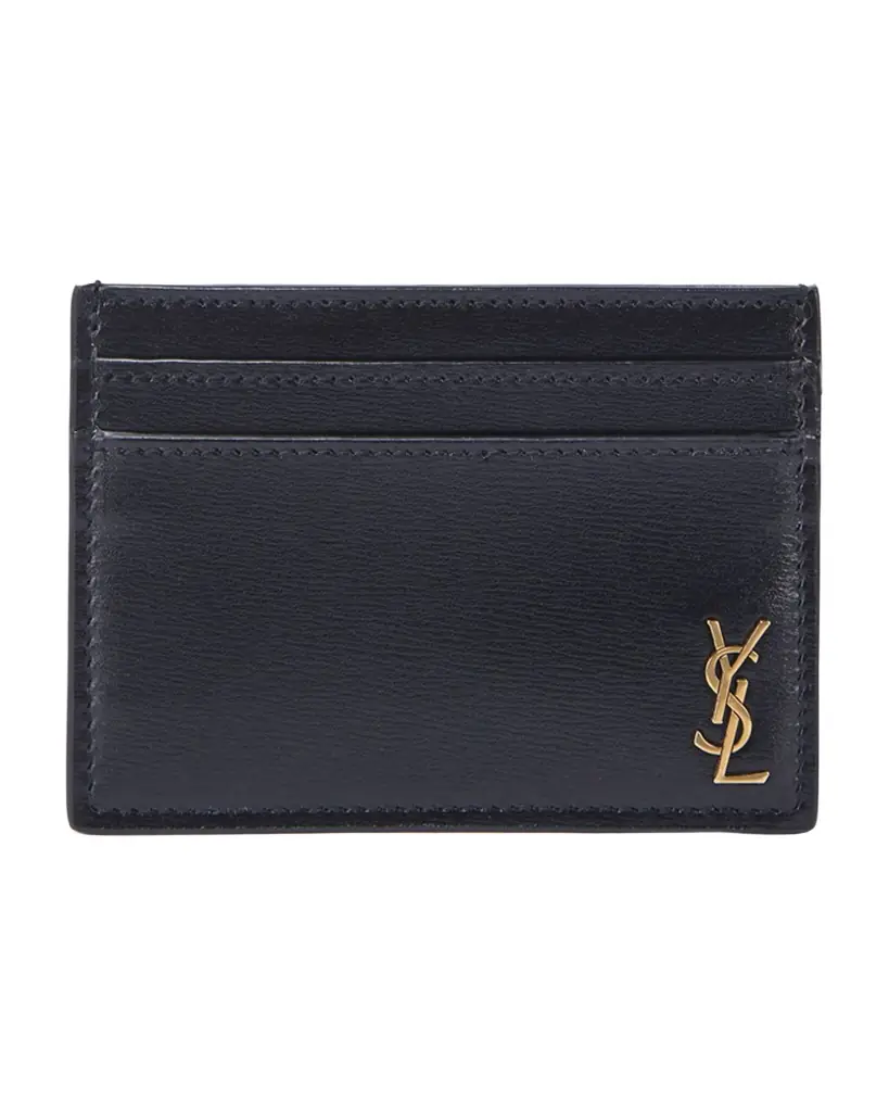Saint Laurent Men 's YSL Monogram Card Case