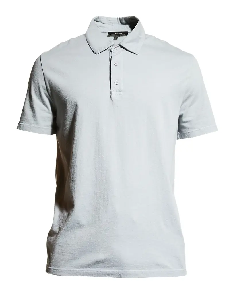 Vince Men 's Garment-Dyed Polo Shirt