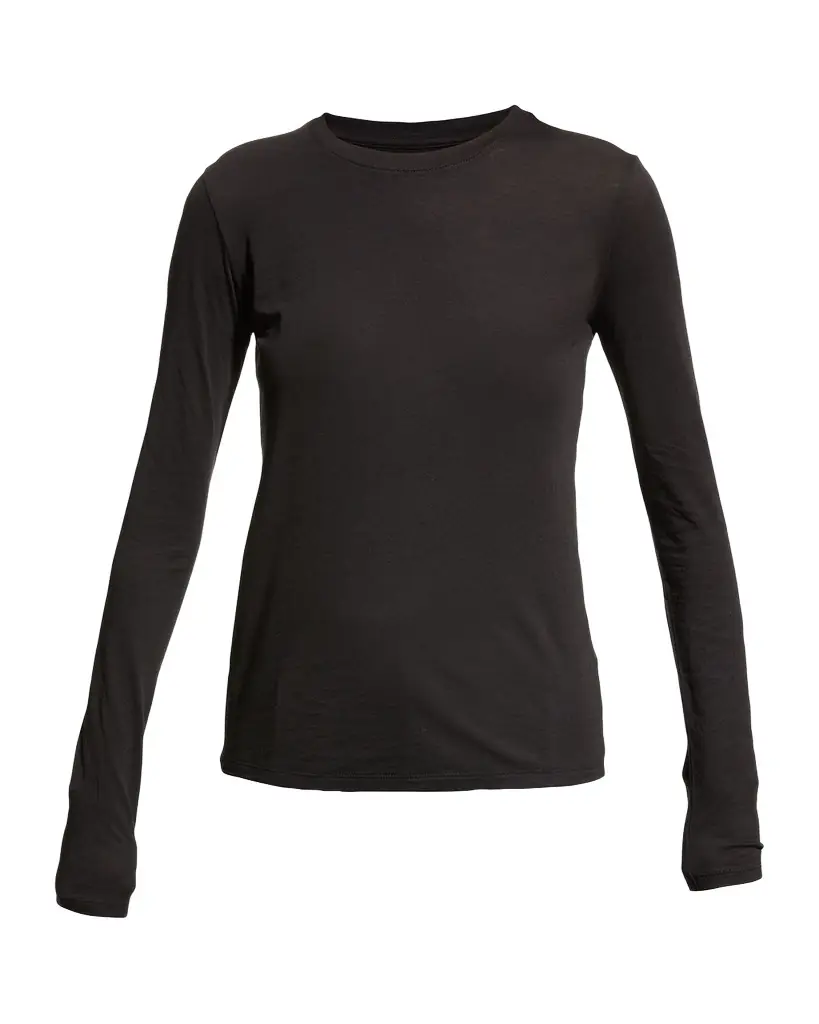 Vince Essential Long-Sleeve Crewneck Tee