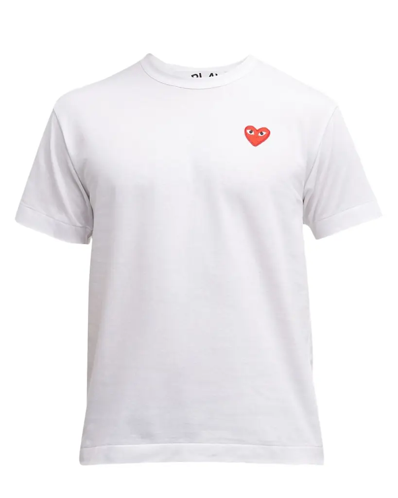 Comme des Garcons Men 's Cotton Jersey Heart T-Shirt