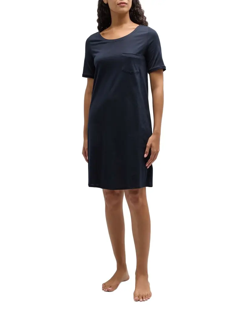 Hanro Cotton Deluxe Short-Sleeve Big Sleepshirt