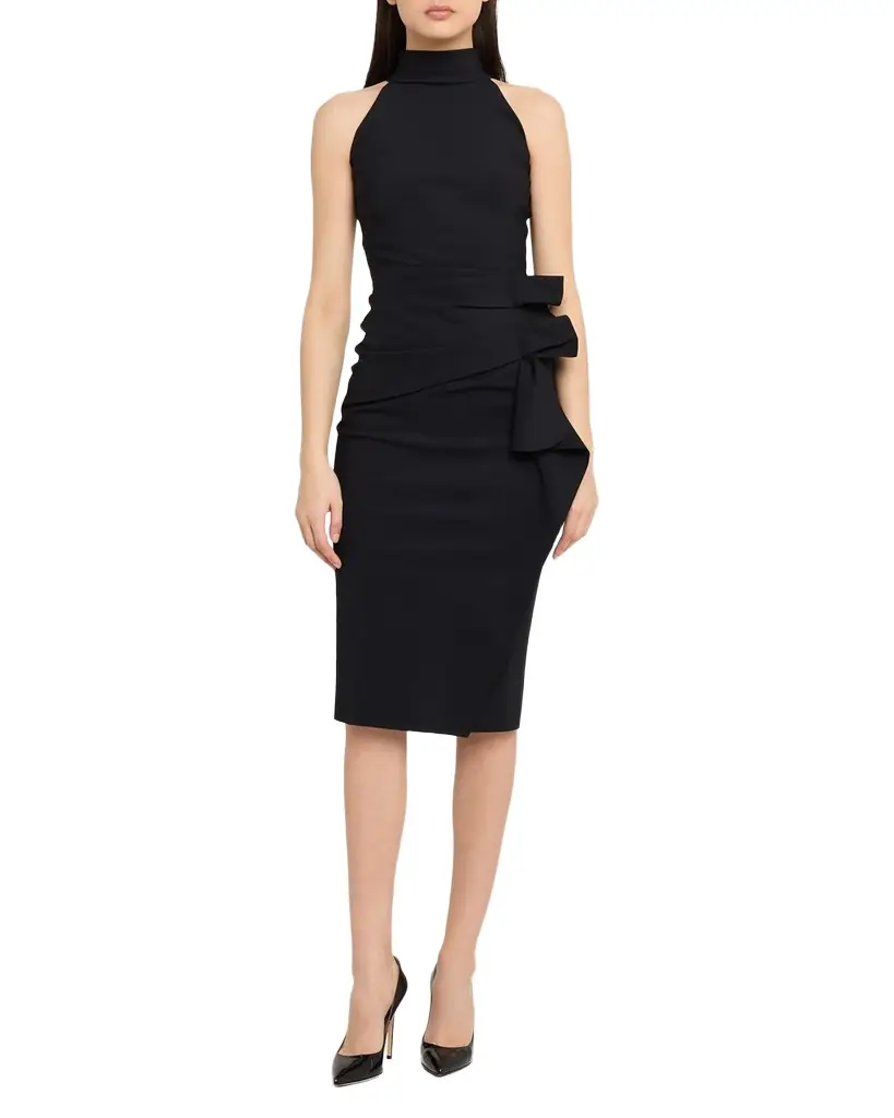 Chiara Boni La Petite Robe Sleeveless Halter Ruched Dress