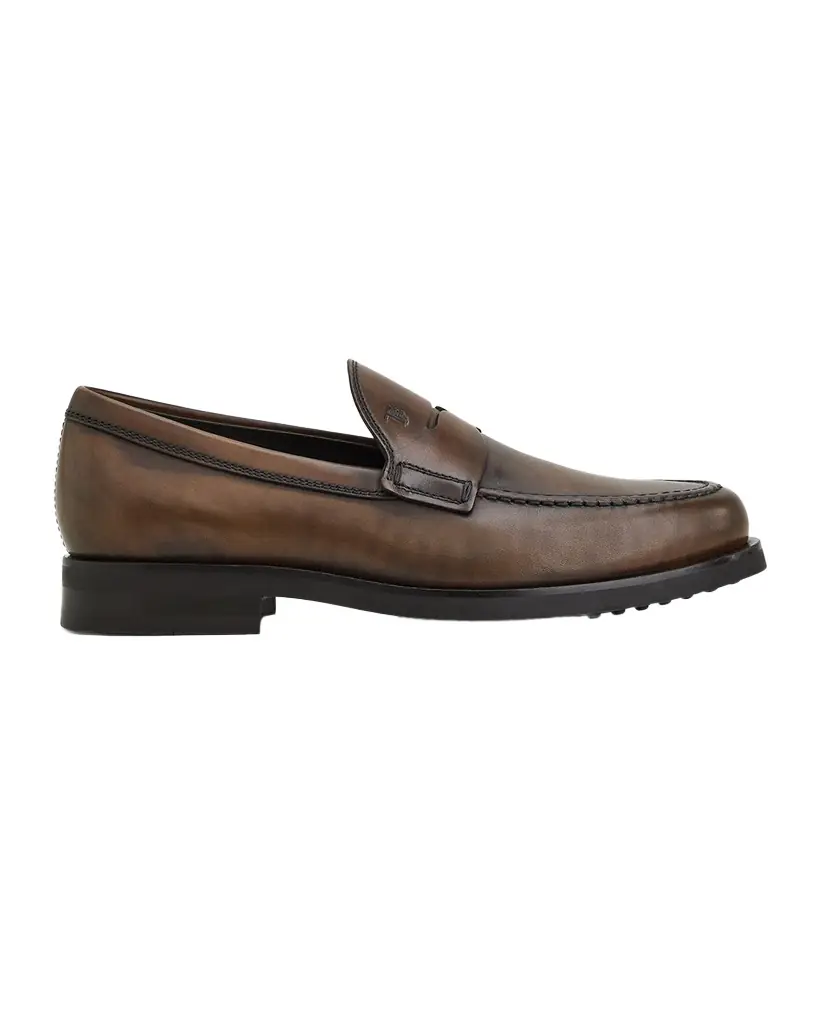 Tod 's Men 's Penny Leather Slip-On Loafers