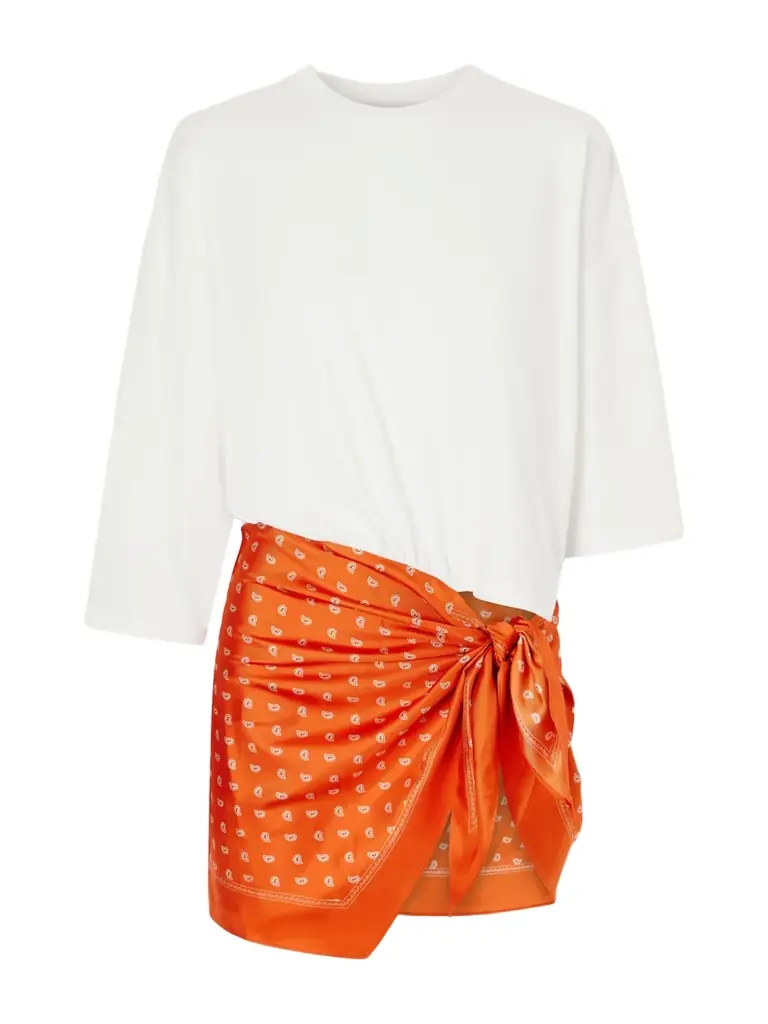 Christopher Esber Bandana Printed Cotton And Silk-blend T-shirt