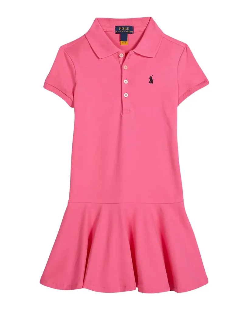 Polo Ralph Lauren Girl 's Stretch Cotton Mesh Polo Dress, Size 2-6X - Women's Clothing