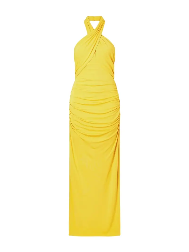 Carolina Herrera Satin Halterneck Gown - Women's Clothing