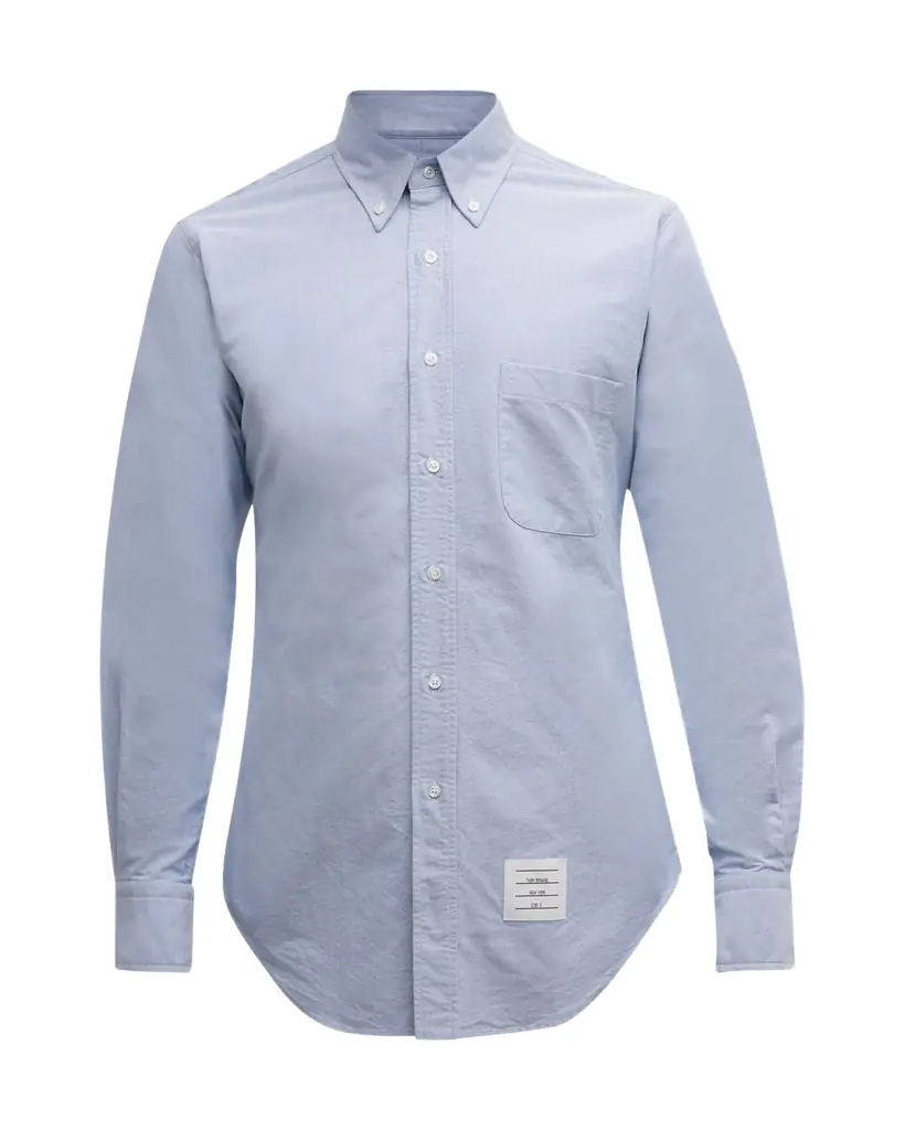 Thom Browne Men 's Classic Sport Shirt w/ Stripes