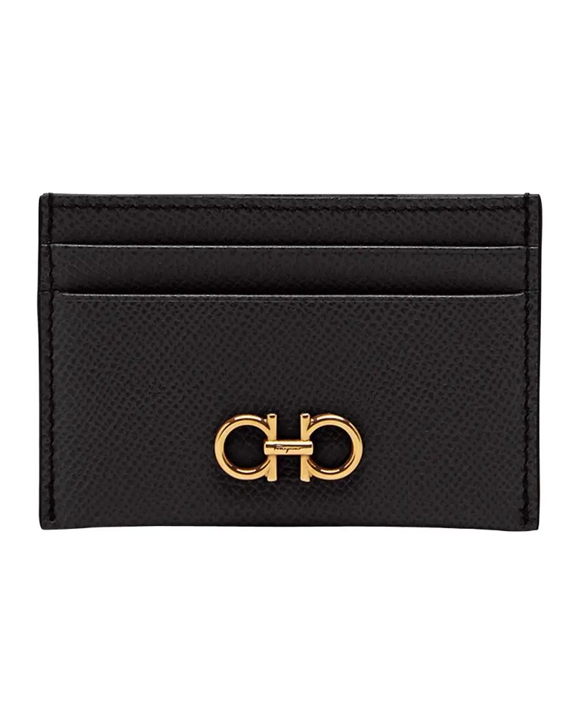Ferragamo Gancini Leather Card Case